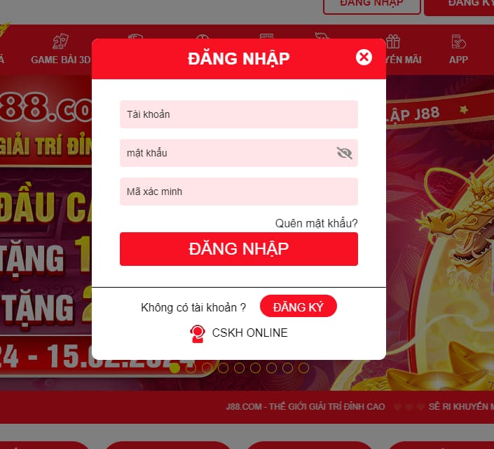 đăng nhập j88